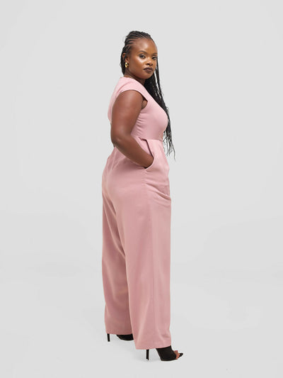 Elsie Glamour Athena Jumpsuit - Nude - Shopzetu