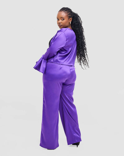 Silk House Collection Eraya Set - Purple - Shopzetu