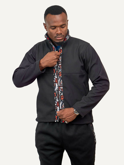 Kitu Kali Mens Softshell Full Sleeve Jacket - Red / Grey - Shopzetu