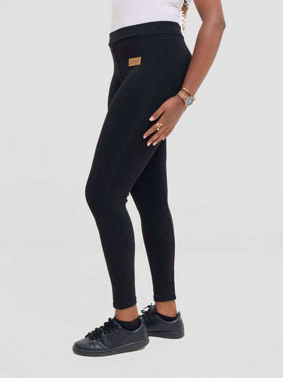 Stylish Sisters Ronde Heavy Comfy Tights Leggings - Black - Shopzetu