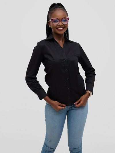 The Fashion Frenzy Blouse Top - Black - Shopzetu