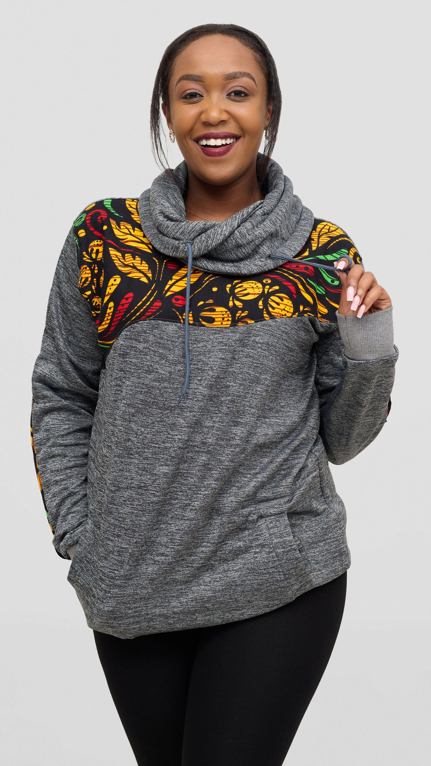 Rafiki Threads Arancia Snood Hoodie - Grey
