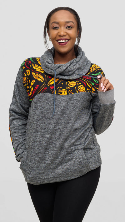 Rafiki Threads Arancia Snood Hoodie - Grey