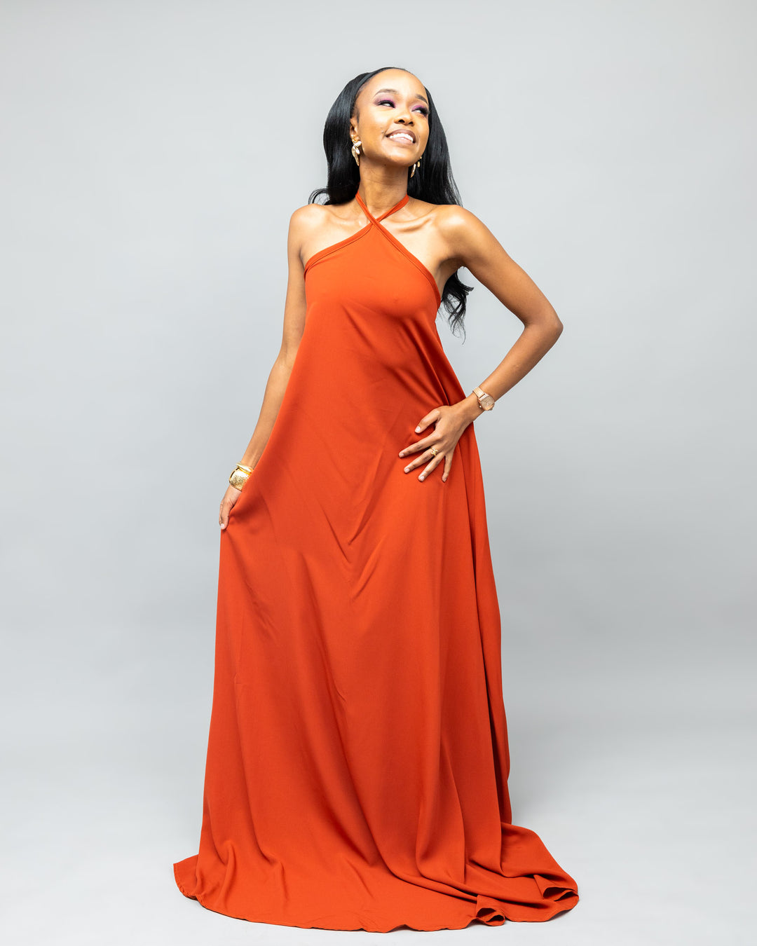 Afriwia Poise Maxi Dress - Orange