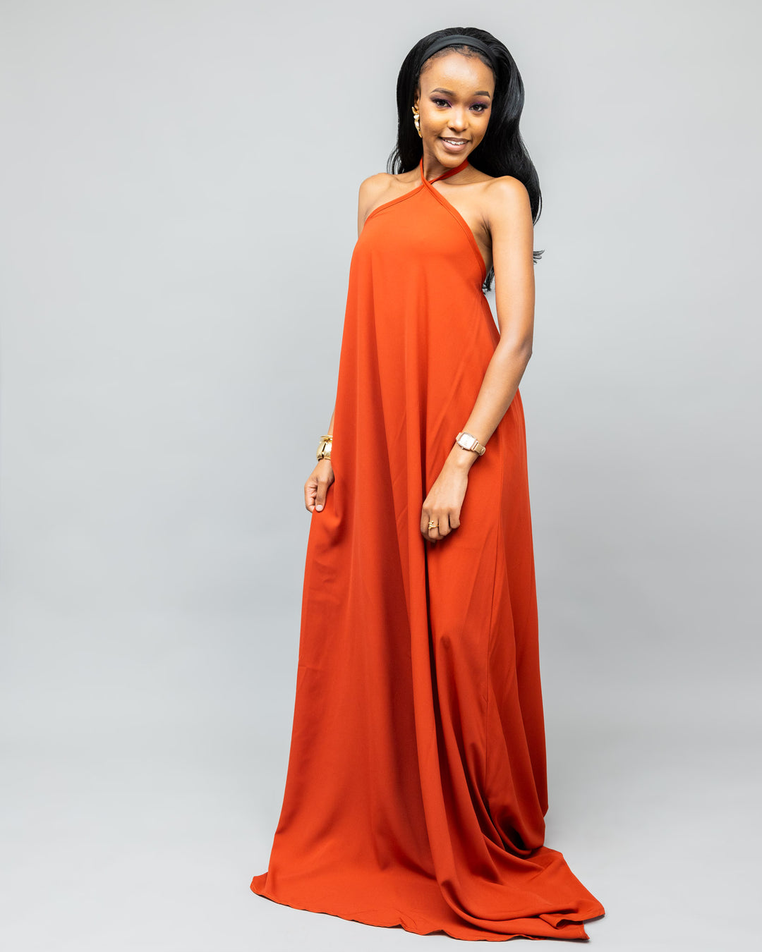 Afriwia Poise Maxi Dress - Orange