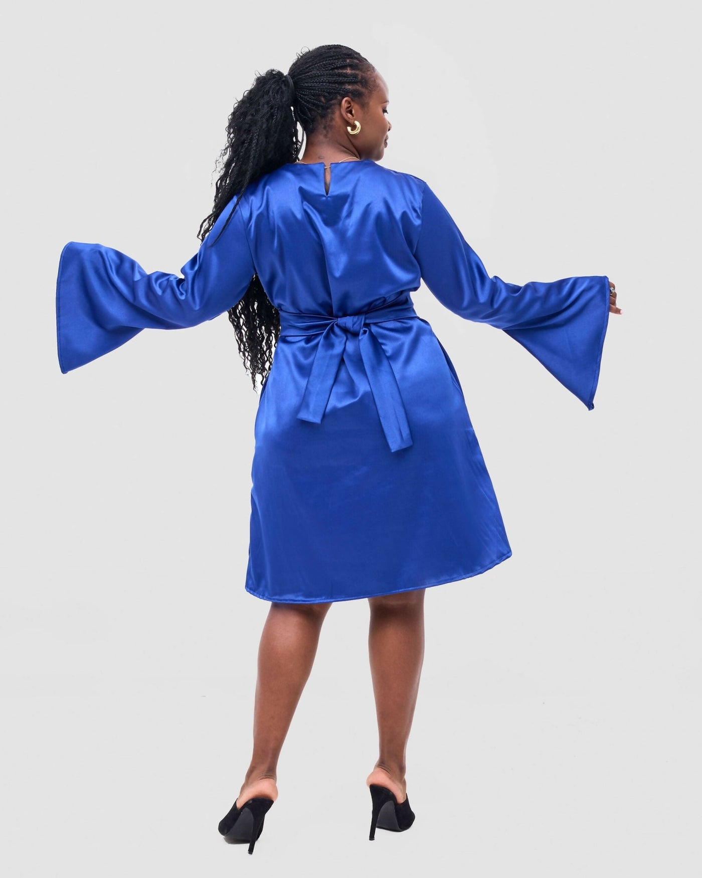 Silk House Collection Imani Dress - Blue - Shopzetu