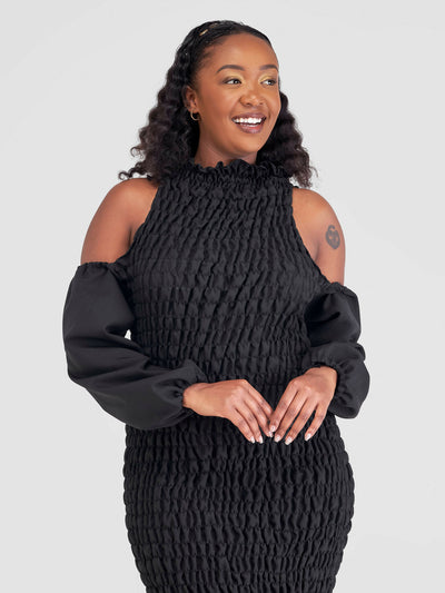 Long Stretch Dress - Black