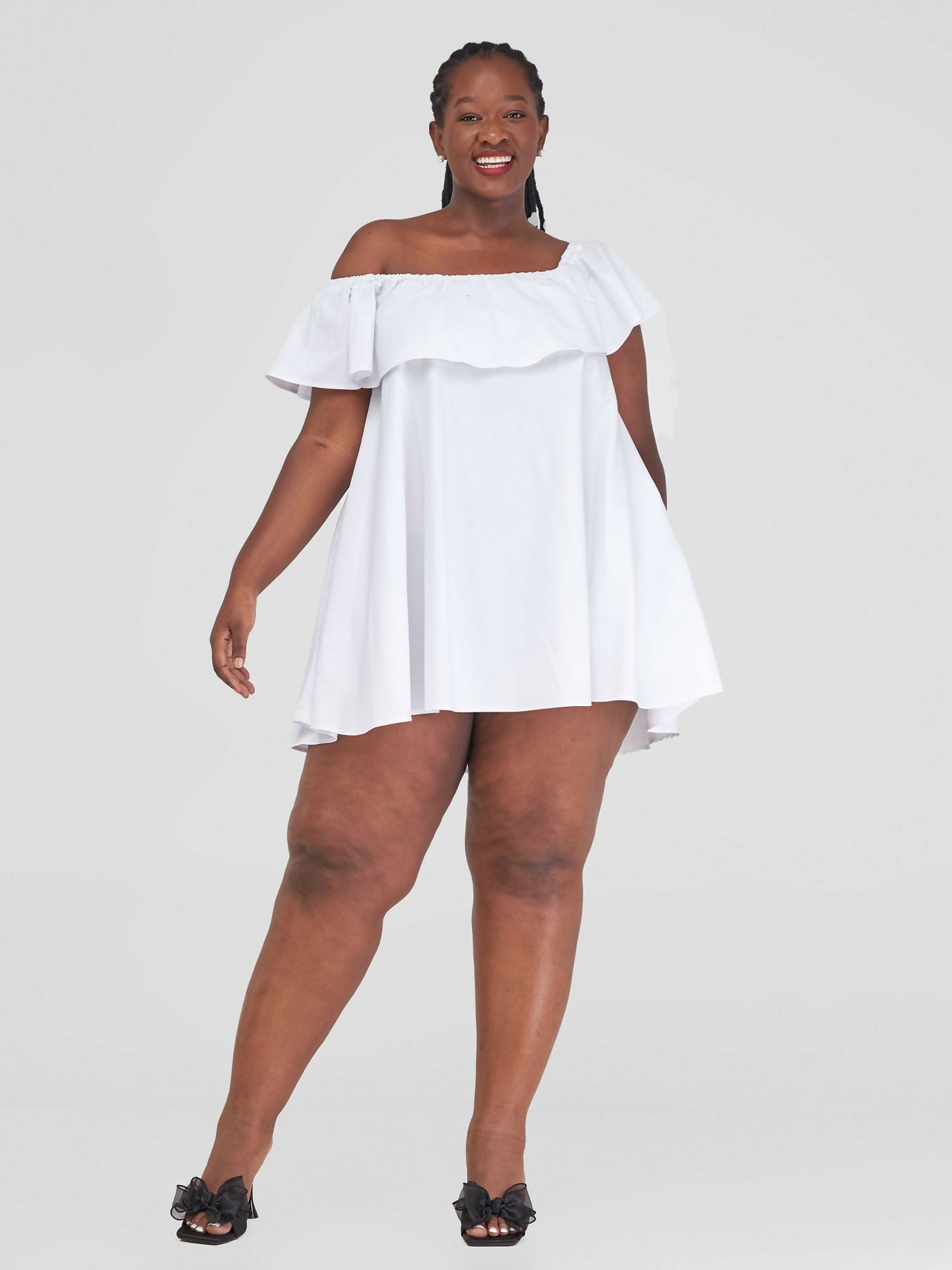 Izulu Talek Dress - White - Shopzetu