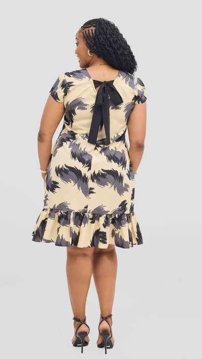 Jolly Fancy Wear Keke Shift Dress - Beige - Shopzetu
