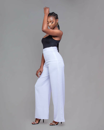 Da’Joy Fashions Polaris Pants - White - Shopzetu