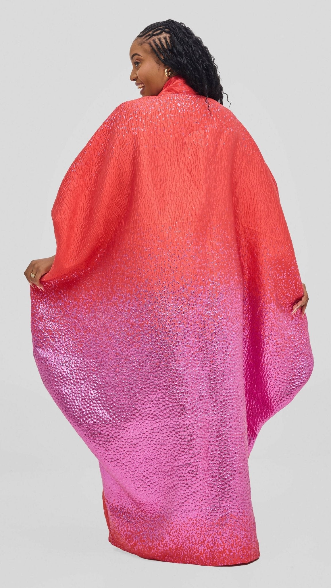 Hats and More Radiant Elegance Kaftan Dress - Pink - Shopzetu