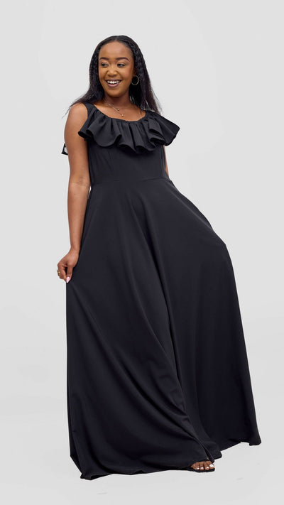 Kakiba Collections Rosy Dress - Black - Shopzetu