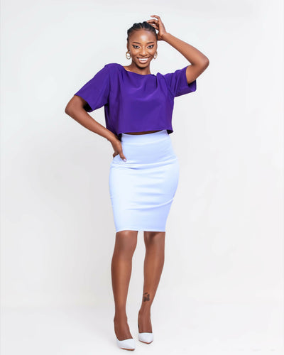 Da’Joy Fashions Orion Crop Top - Purple - Shopzetu