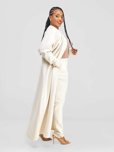 Nika Bonica Mahonia Butterfly Long Sweater - Buttermilk