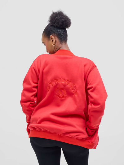 Dynique Clothing Bomber Jacket - Red - Shopzetu