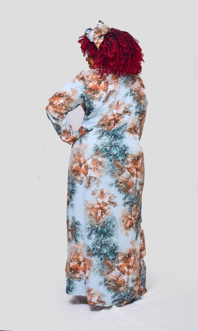 Thick & Fab Shirt Dress - Blue - Shopzetu