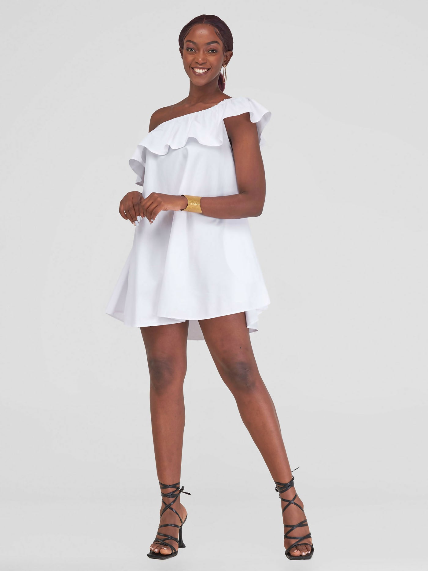 Izulu Talek Dress - White - Shopzetu