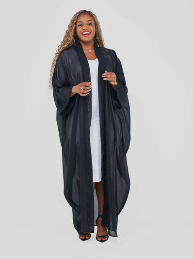 Kimono World Ke Malaika Kimono - Black - Shopzetu