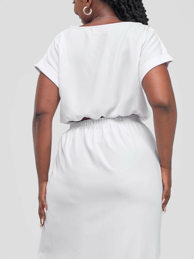 Salok Havilah Wear Cara Skirt Set - White