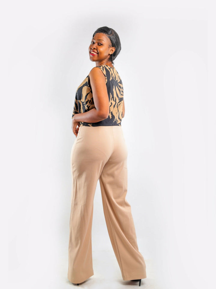 Liliadly Zibra Crop Top - Mustard - Shopzetu