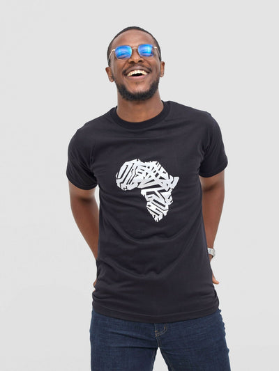 Tuli Africa Map T-Shirt - Black - Shopzetu