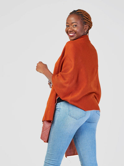 Anel's Knitwear Sassy Shawl - Rust - Shopzetu