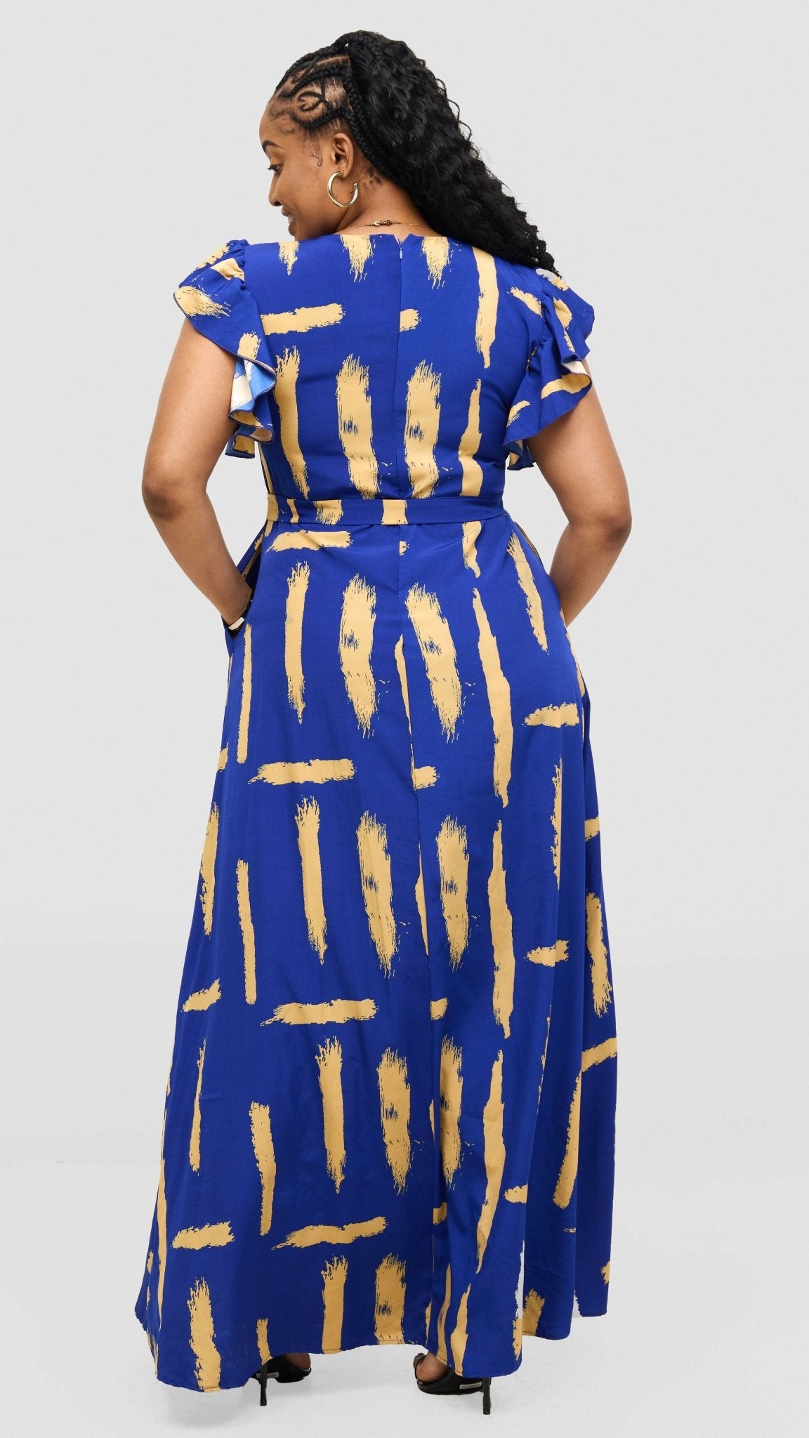 Magali Designs Siena Dress - Royal Blue Print - Shopzetu