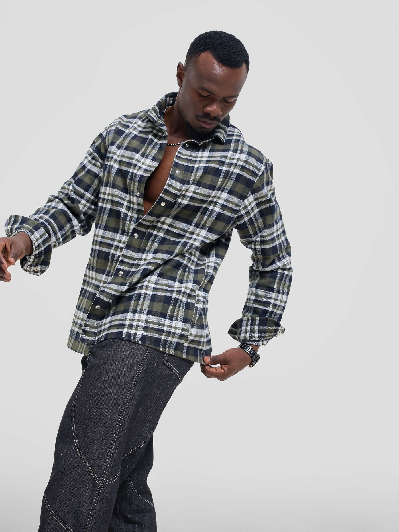 Kalungi Kizazi Flannel Shirt - Multicolored - Shopzetu