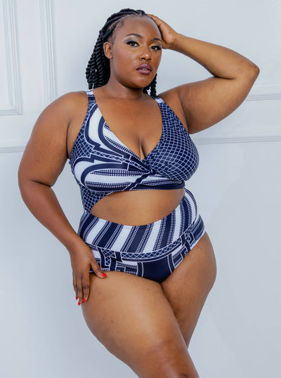 Shells Attic Swimwear Suit Monokini - Black / White - Shopzetu