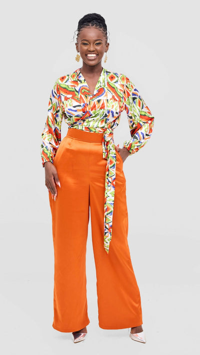 Bosi Pallazo Set - Orange - Shopzetu