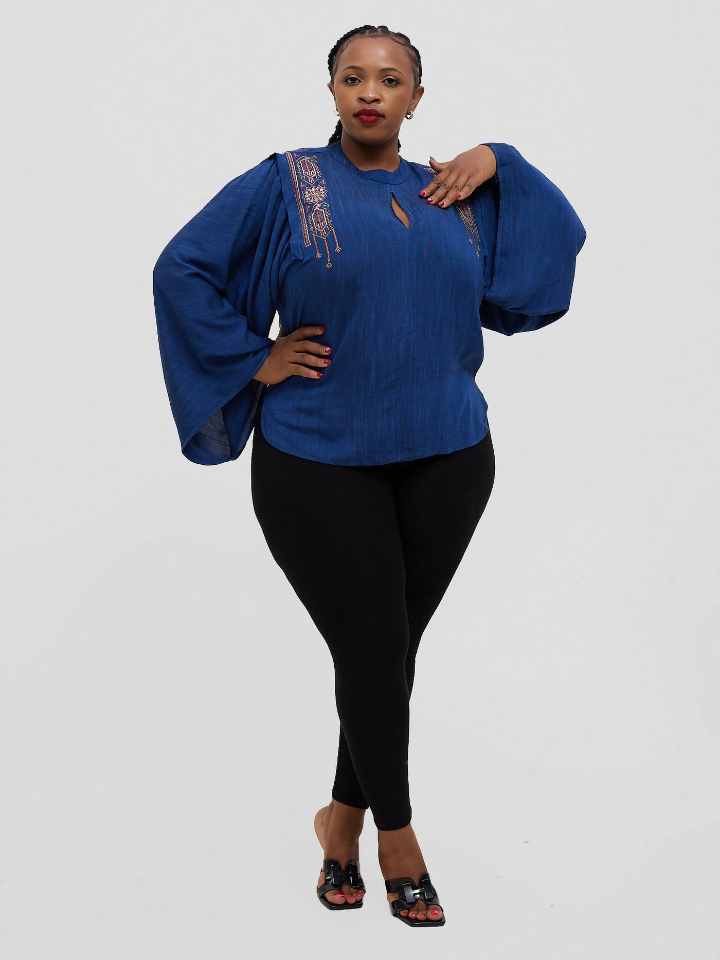 Zuana Kenya Top - Blue - Shopzetu