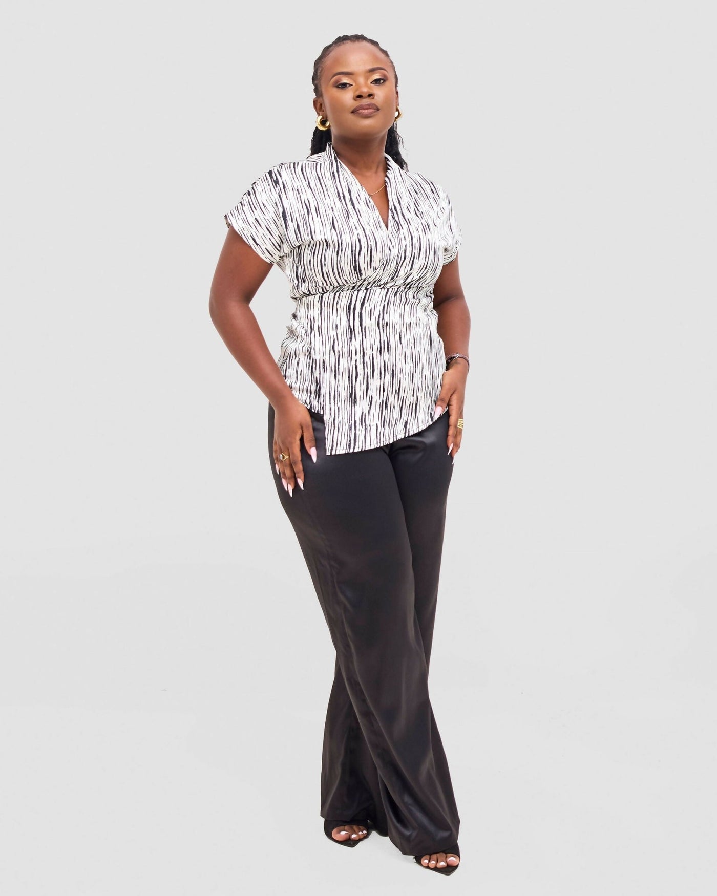 Silk House Collection Eraya Pant - Black - Shopzetu