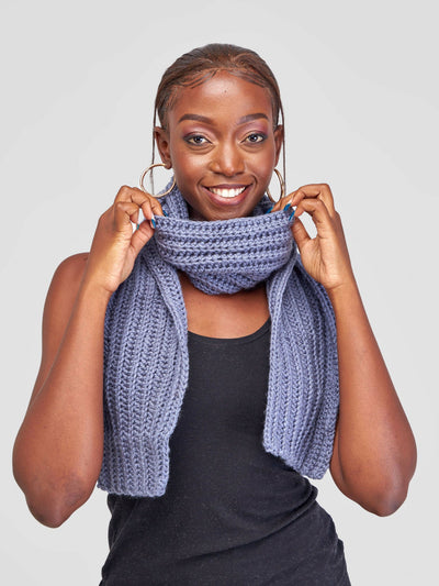 Infy Knit Wear Scarves - Grey - Shopzetu