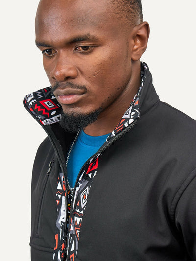 Kitu Kali Mens Softshell Full Sleeve Jacket - Red / Grey - Shopzetu
