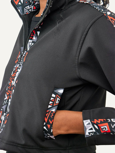 Kitu Kali Women Softshell Jacket - Black - Shopzetu