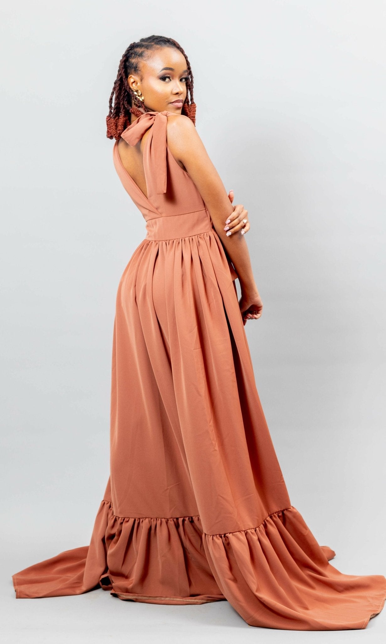 Afriwia Subira Dress - Nude - Shopzetu