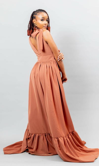 Afriwia Subira Dress - Nude - Shopzetu