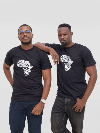 Tuli Africa Map T-Shirt - Black - Shopzetu