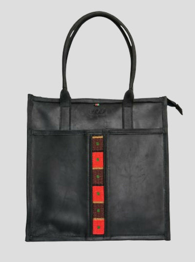 Wazawazi Kaja Tote Bag - Black - Shopzetu