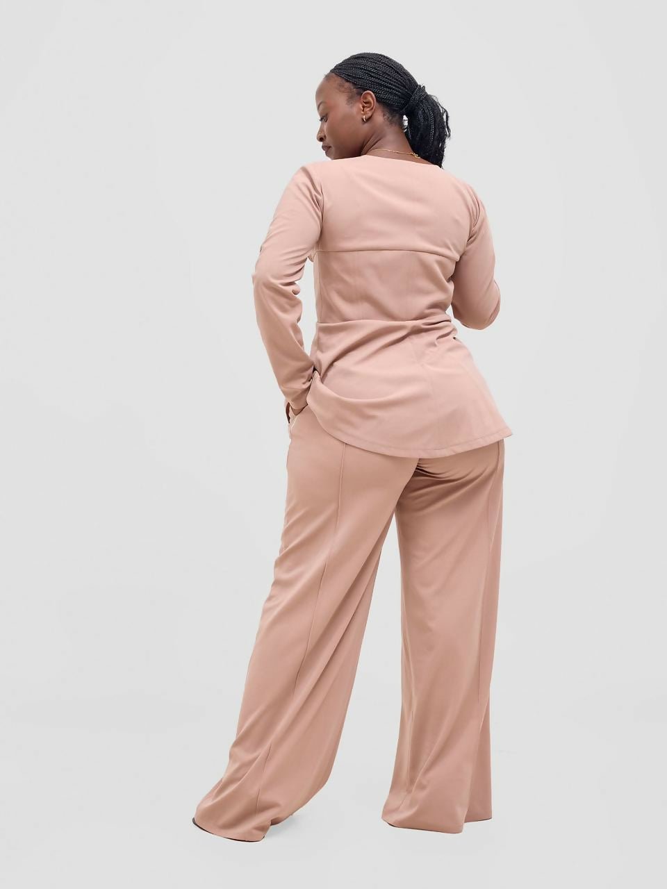 Merli Africa Chazak Pant Set - Nude - Shopzetu