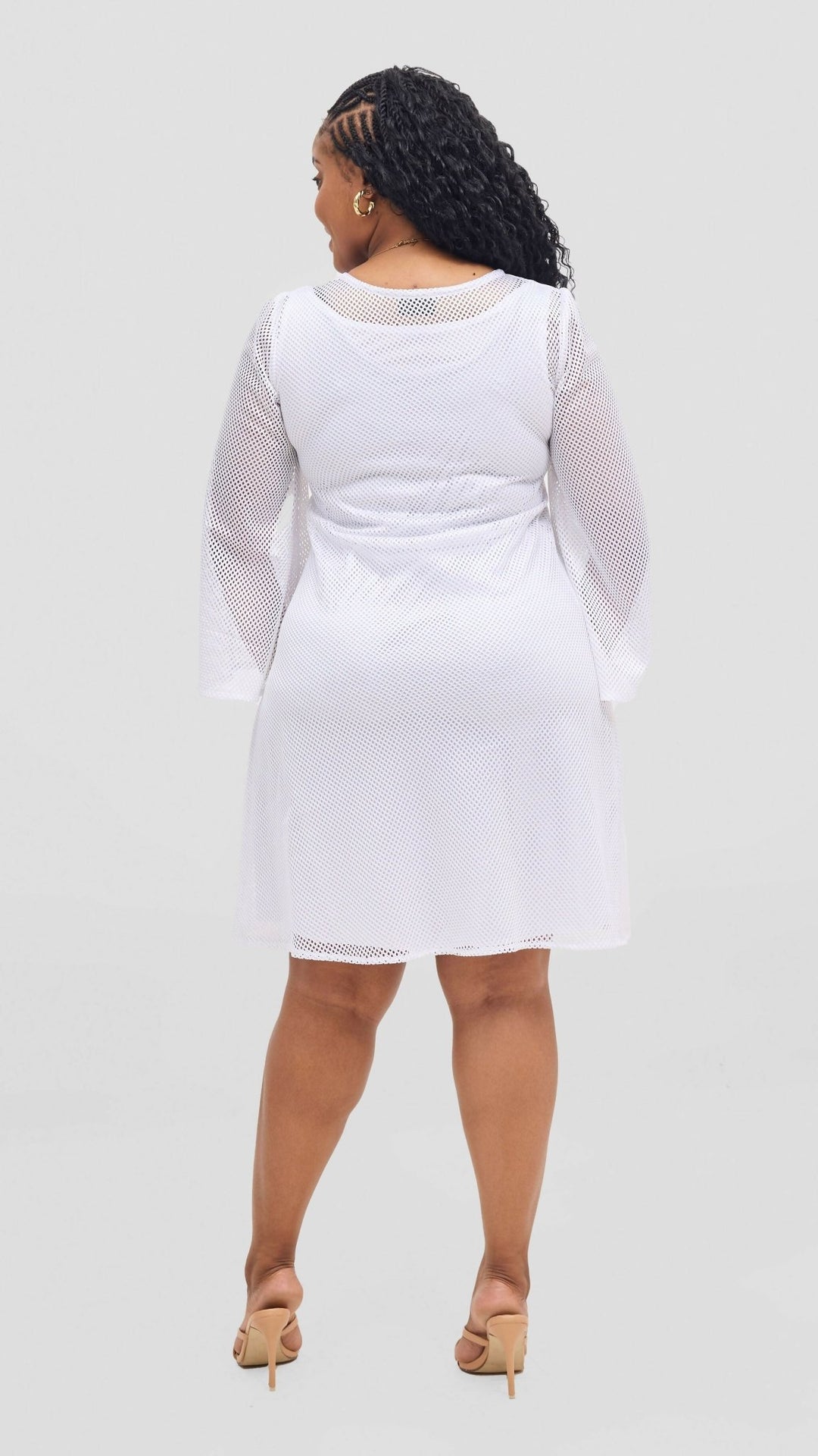 Jolly Fancy Wear Namu Shift Dress - White - Shopzetu