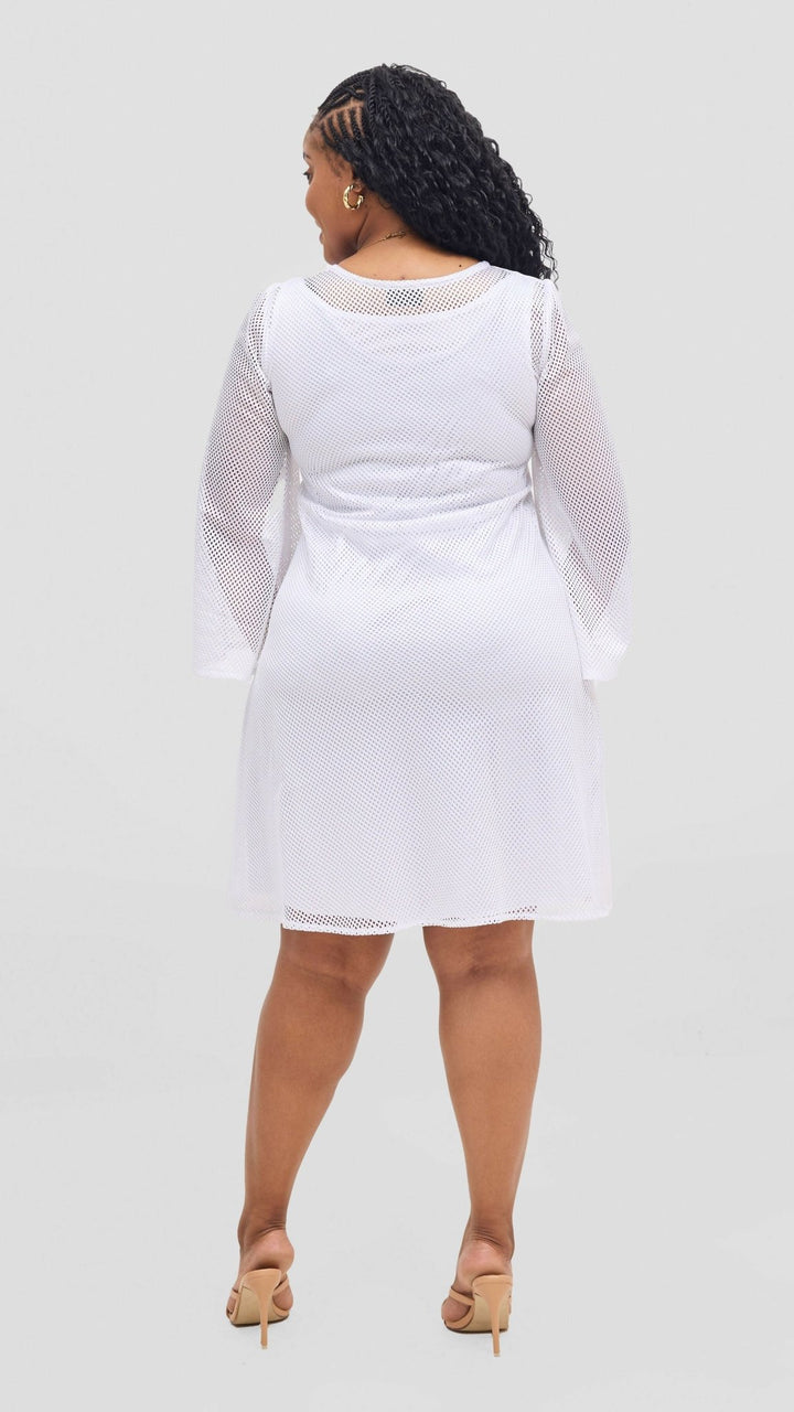 Jolly Fancy Wear Namu Shift Dress - White - Shopzetu