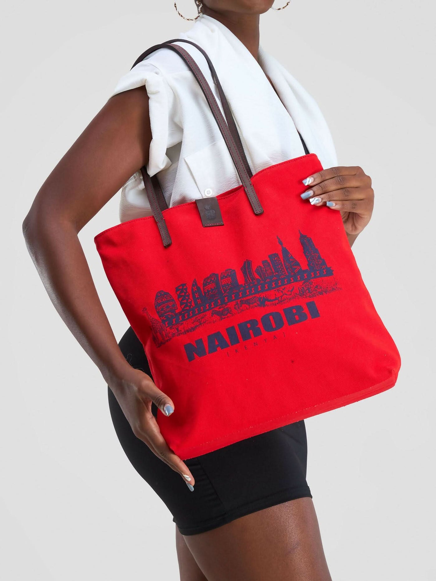 Eden Leather Nairobi Tote Bag - Red - Shopzetu