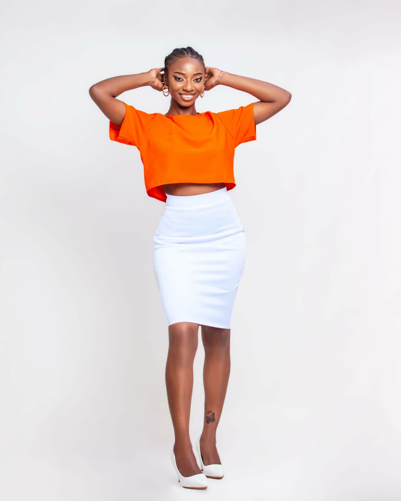 Da’Joy Fashions Orion Crop Top - Orange - Shopzetu