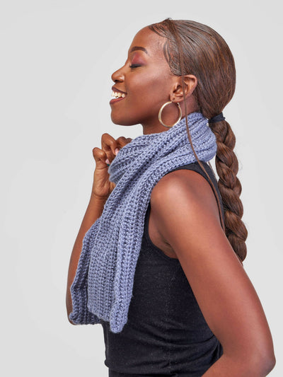 Infy Knit Wear Scarves - Grey - Shopzetu