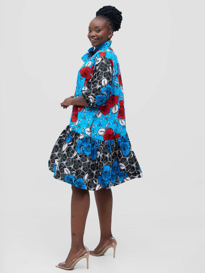 Simbaress Zuri Dress - Blue - Shopzetu