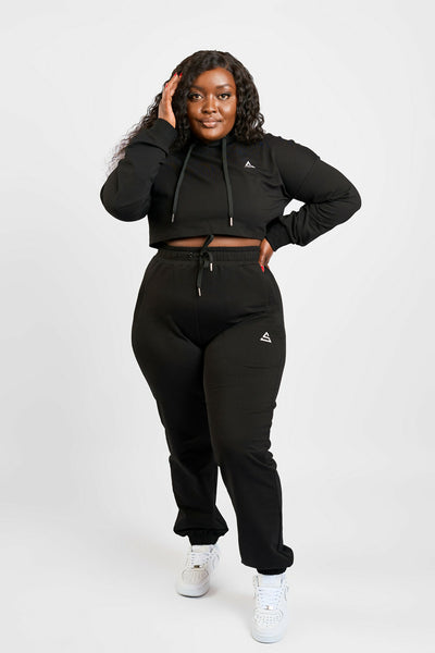Rotator Active Wear Women's Lifestyle Tracksuit Set - Black - Shopzetu