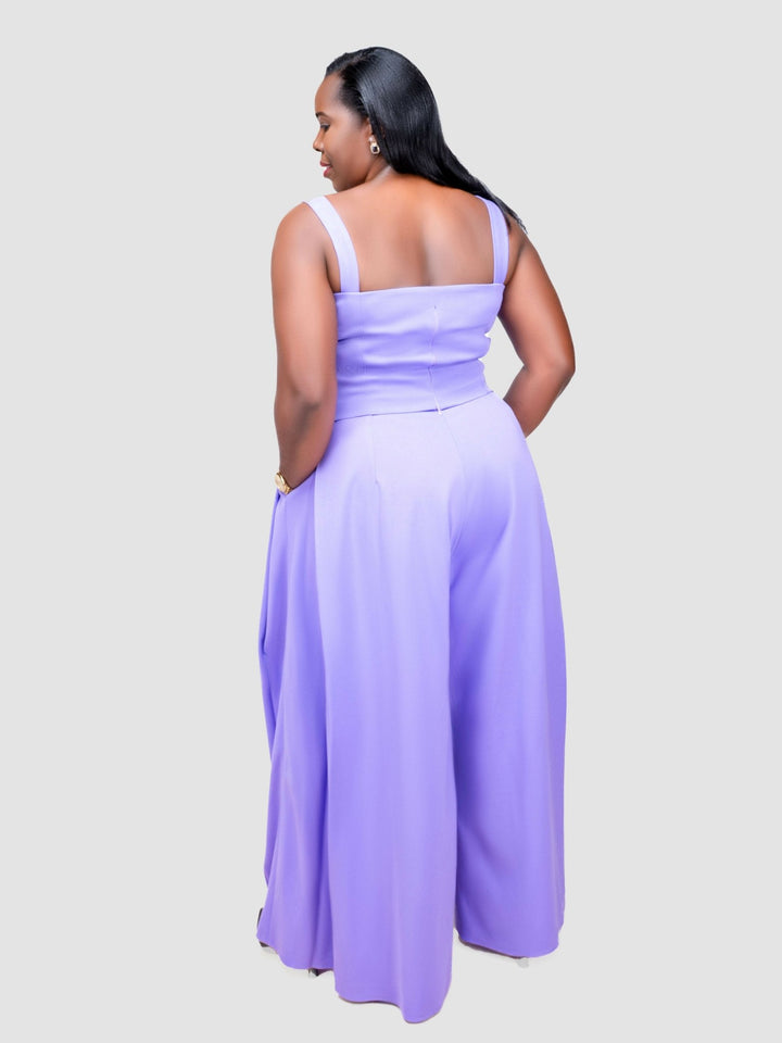 V - LUX Lavish Babe Palazzo Pant - Lilac - Shopzetu