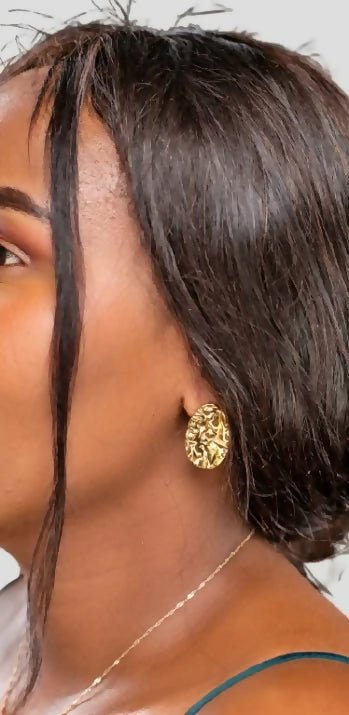 Auri Accessory Shop Molten Zari Earrings - Gold - Shopzetu
