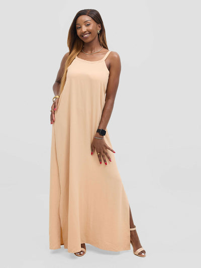 Lokali Designs Nala Shift Dress - Caramel - Shopzetu